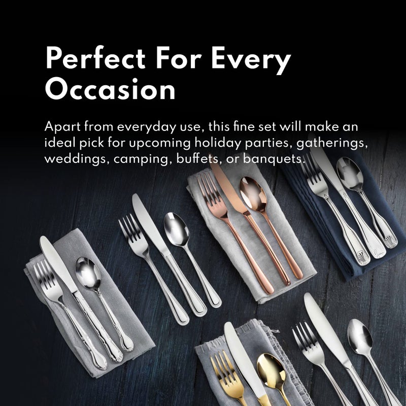 Artaste 59380 Rain 18/10 Stainless Steel Flatware 36-Piece set  Service of 12 - Image 5